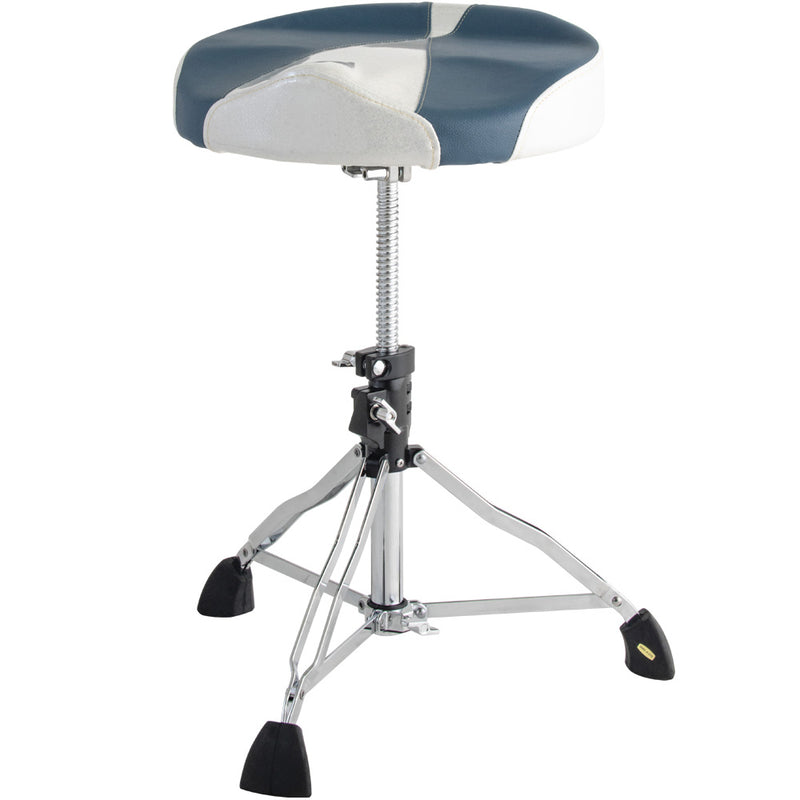 Dixon PSN-13BW Motorcycle Drum Throne (White and Blue)