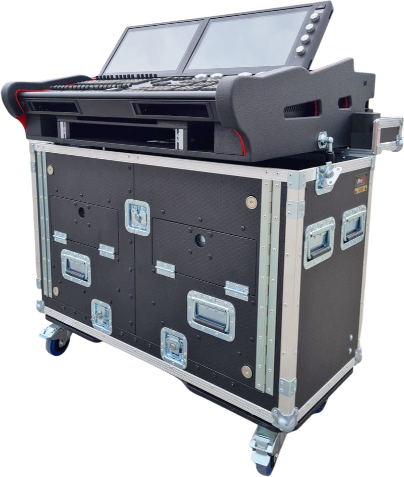 ProX XZF-CH MQ500M 2X 1U Hydraulic Console Case for ChamSys MagicQ MQ500M with 2U Rack Space