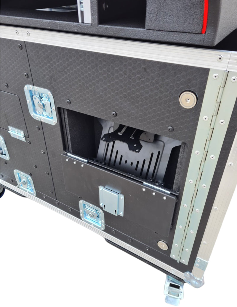 ProX XZF-CH MQ500M 2X 1U Hydraulic Console Case for ChamSys MagicQ MQ500M with 2U Rack Space