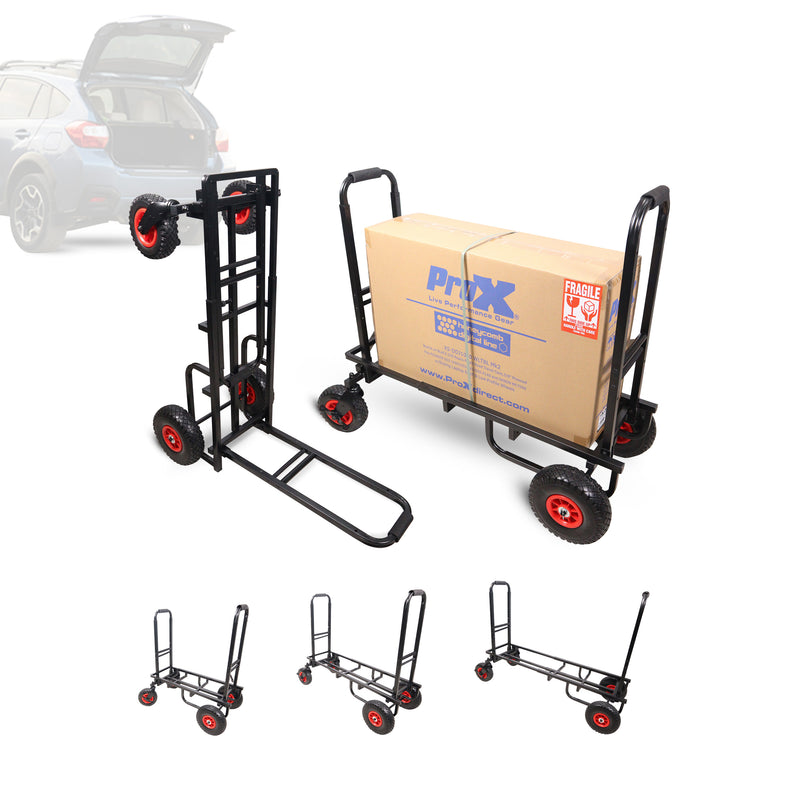 ProX X-ROLLNRUN ROLL & RUN Chariot utilitaire roulant pliable 8 en 1 multi-chariot à hauteur réglable Diable roulant