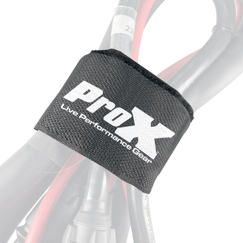 ProX XC-T20X5 Lot de 5 sangles d'attache de câble réutilisables de 50,8 x 5,1 cm avec crochet Velcro et boucle de fixation réglable.