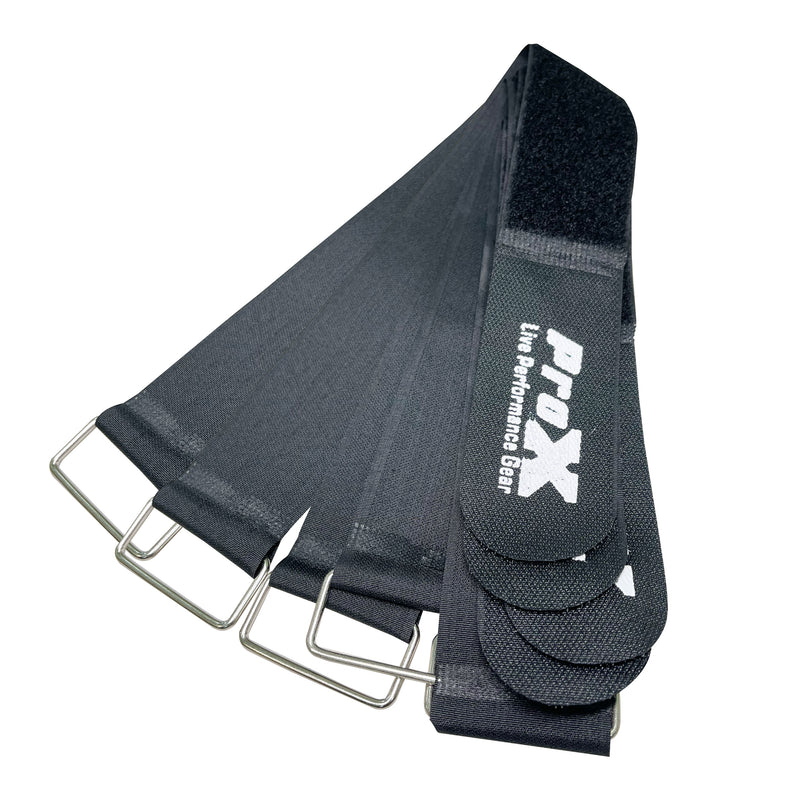 ProX XC-T20X5 Pack of 5 Reusable 20" x 2" Cable Tie Strap with Velcro Hook and Adjustable Loop Fastener
