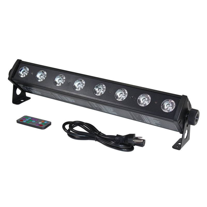 ProX X-BAR8RGBUV Bar 8 Lampe de lavage LED RVB-UV haute puissance 32 W
