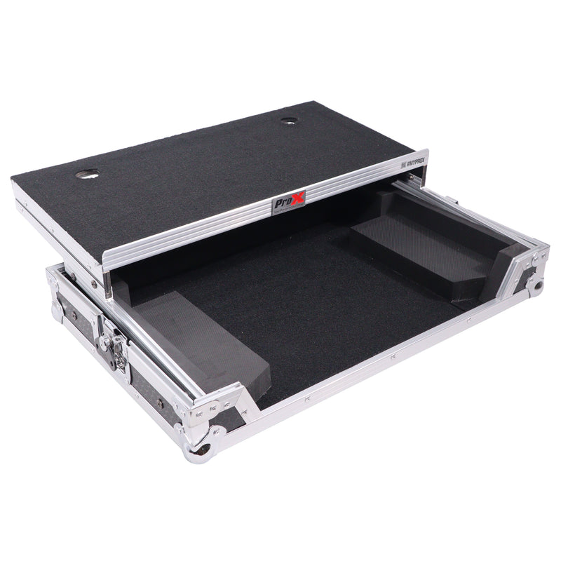 ProX X-DDJFLX4 LT Case For Pioneer DDJ-FLX4 DDJ-400 DDJ-SB3 DJ Controller with Laptop Shelf