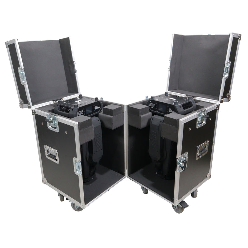 ProX XS-MH275X2W Flight Style Road Case for 2 Moving Head