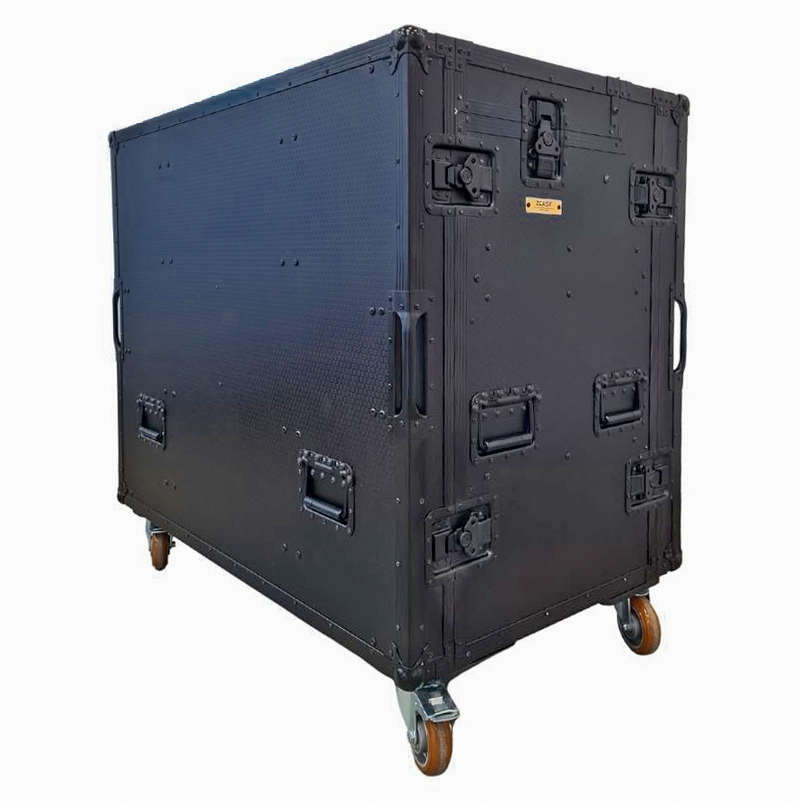 ProX XZF-AVPRO 2X12U 2x4U BLK Boîtier de station de travail pour studio d'enregistrement avec 2x 4U en haut et 2x 12U en bas (finition noire)