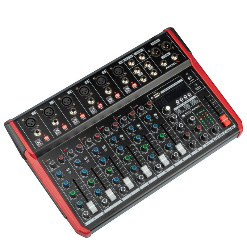 Proel PLAYMIX10 Table de mixage PA 10 canaux avec DFX USB et BT