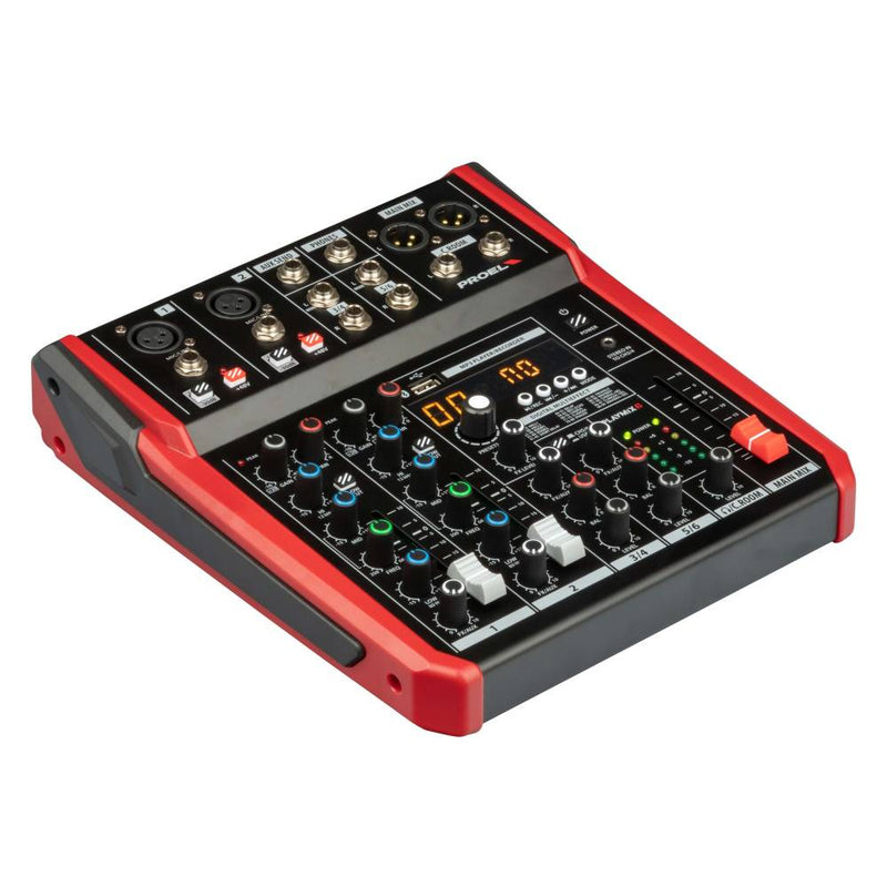 Proel PLAYMIX6 6-Channel PA Mixer with DFX USB Player and BT