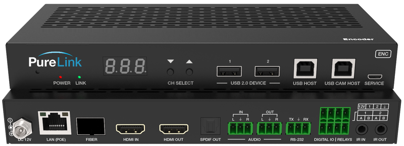 Encodeur PureLink VIP-400-E 4K60 HDMI et USB/KM CAT et fibre AV sur IP