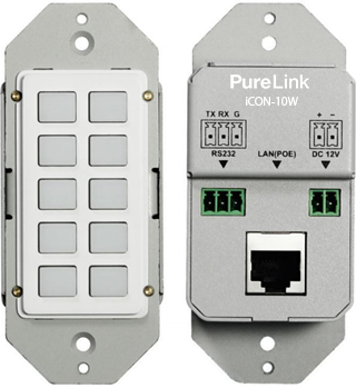 Contrôleur LAN/RS232 programmable à 10 boutons PureLink iCON-10W