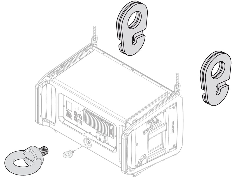 QSC LA-KIT-I Installation Kit LA108/LA112 w/ 2x Shackles and 1x Eyebolt