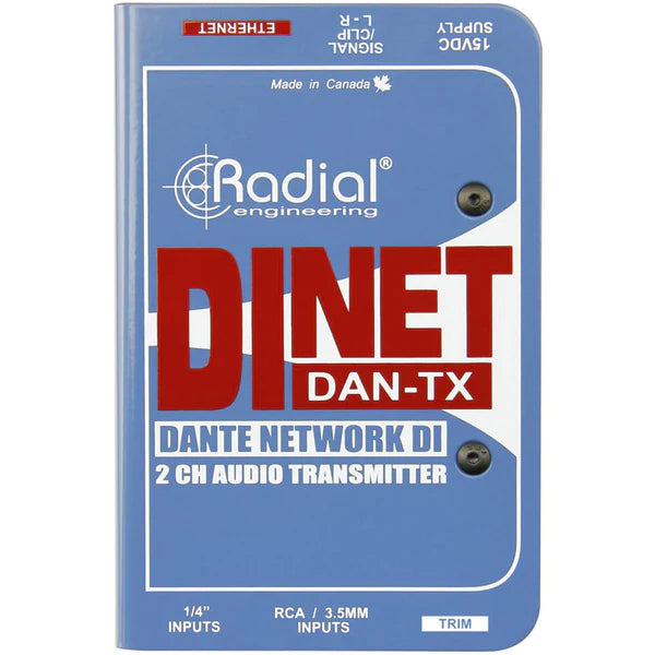 Radial Engineering DINET DAN-TX Transmetteur réseau Dante à 2 canaux 