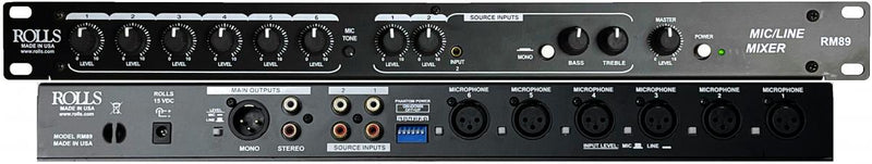 Rolls RM89 8 Channel Professional Mic / Line Mixer