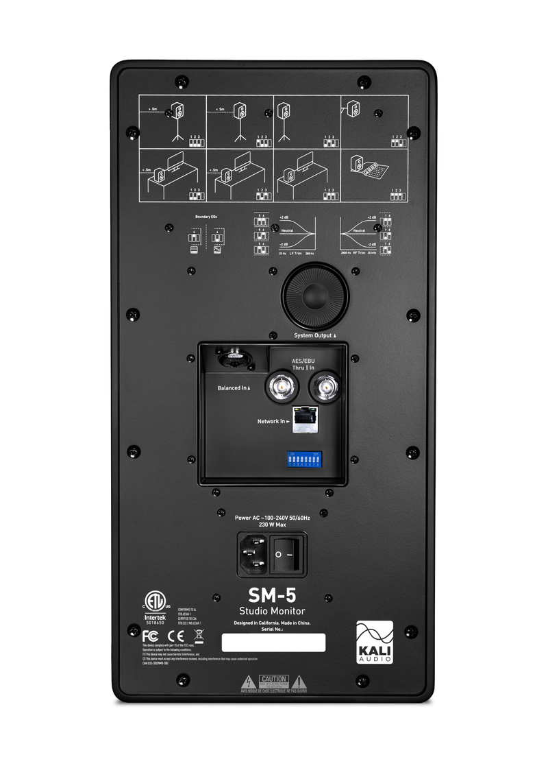 Kali Audio SM5 3-Way Studio Monitor with Network Control (Single) - 5"