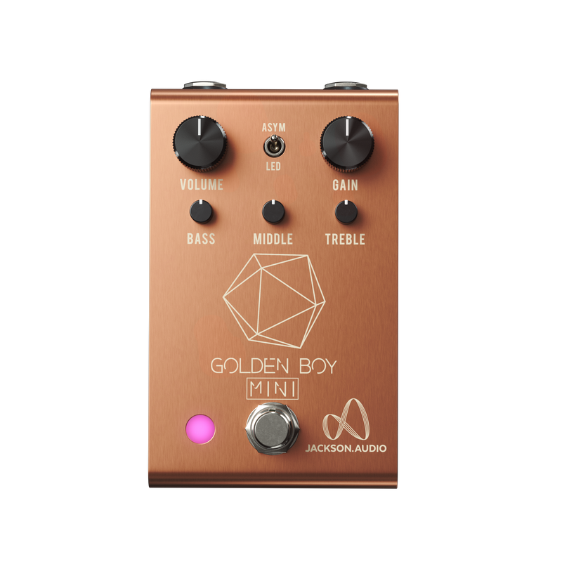 Jackson Audio GOLDEN-BOY-MINI Compact Overdrive Pedal (Rose Gold With Cream Text)
