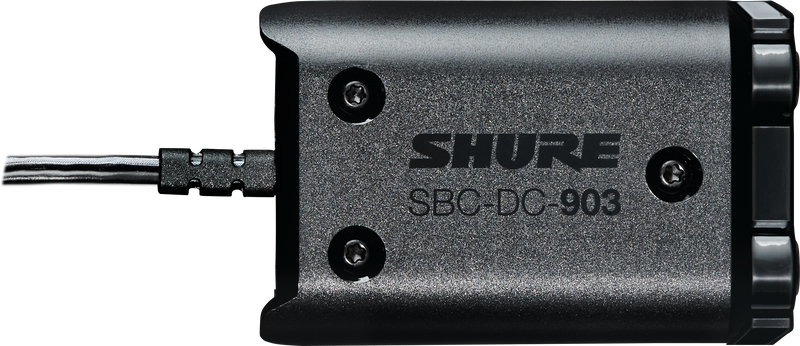Éliminateur de batterie CC Shure SBC-DC-903 pour récepteur SLXD5