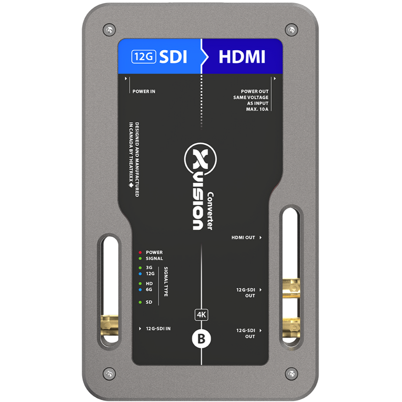 Theatrixx XVVSDI2HDMI-12G 12G-SDI to HDMI2.0 - PWCA In/Edison Thru