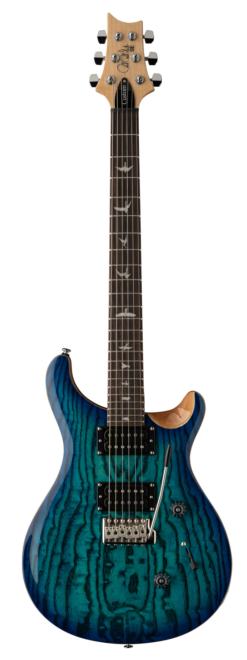 PRS SE CUSTOM 24 Burled Ash Limited Edition Electric Guitar (Lake Blue)