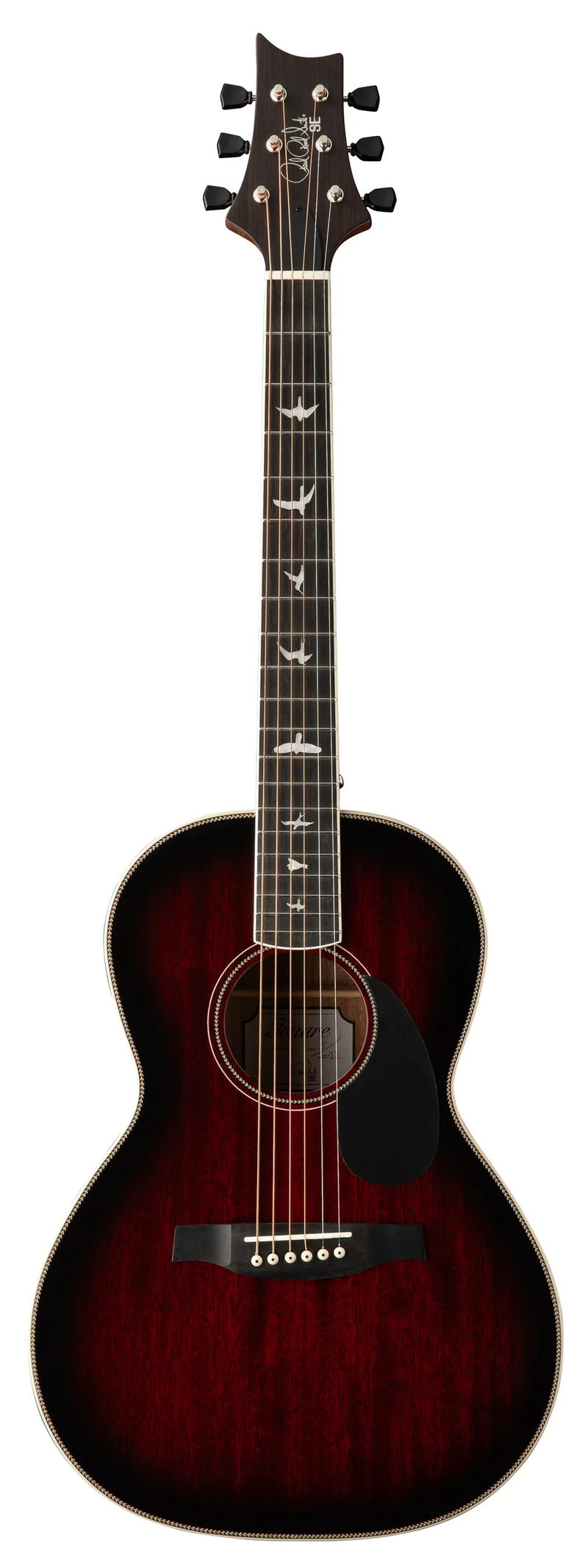 PRS SE P20 PARLOR Acoustic Guitar (Fire Red Burst)