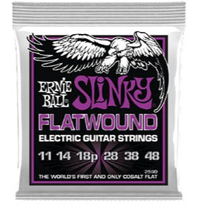 Ernie Ball 2590EB Power Slinky Flatwound Electric Guitar Strings 11-48