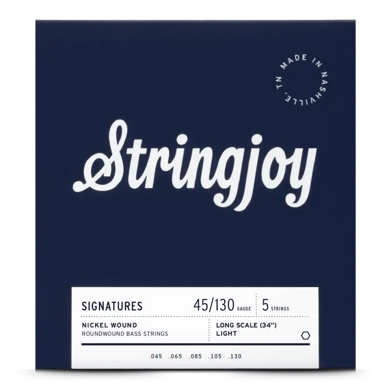 Stringjoy SJ-BA45130LS 5 Electric Bass Strings Light - 45-130