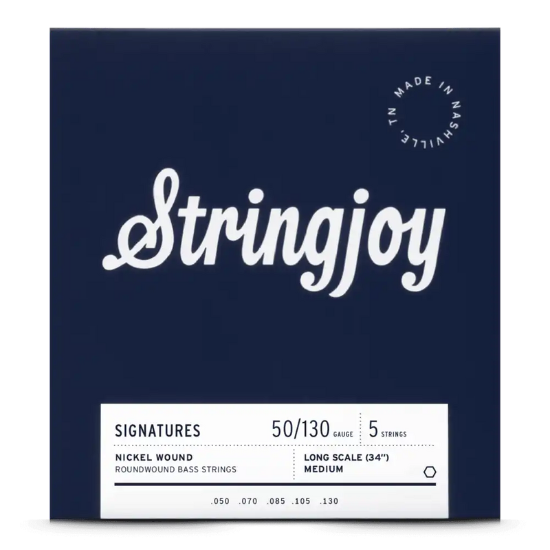 Stringjoy SJ-BA50130LS 5 Electric Bass Strings Medium - 50-130