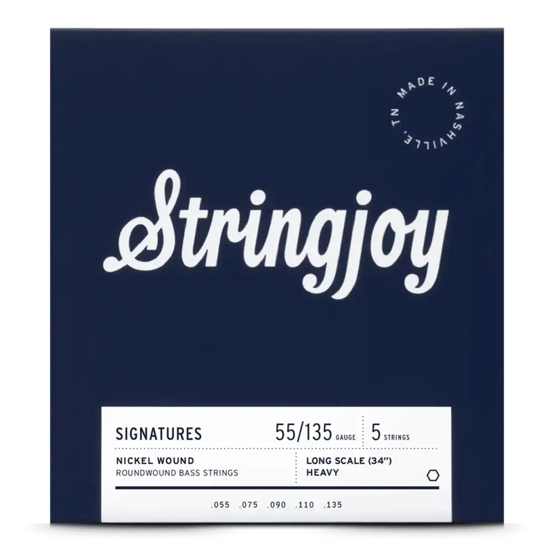 Stringjoy SJ-BA55135LS 5 Electric Bass Strings Heavy - 55-135