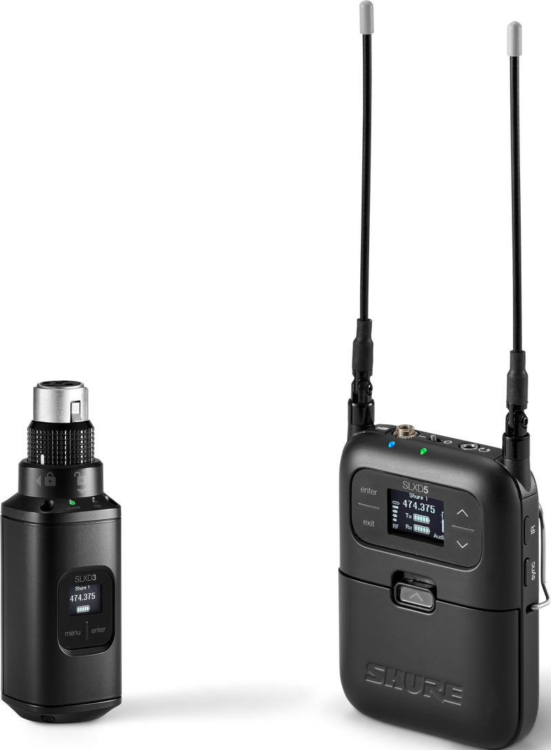 Shure SLXD35-H55 Système émetteur sans fil enfichable pour appareil photo numérique (H55 : 514 à 558 MHz)