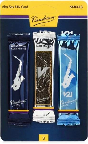 Vandoren SMIXA3 Mixed Alto Saxophone Reeds - 3