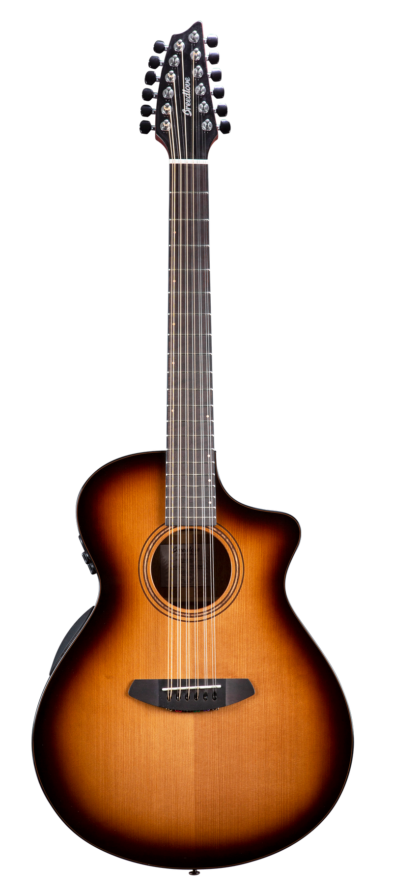 Breedlove SLCN44XCERCAM Organic Solo Pro CE 12-String Concert Acoustic-Electric Guitar (Edge Burst)