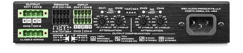 Q-Sys Spa4-100 Amplificateur de puissance à 4 canaux - 100W