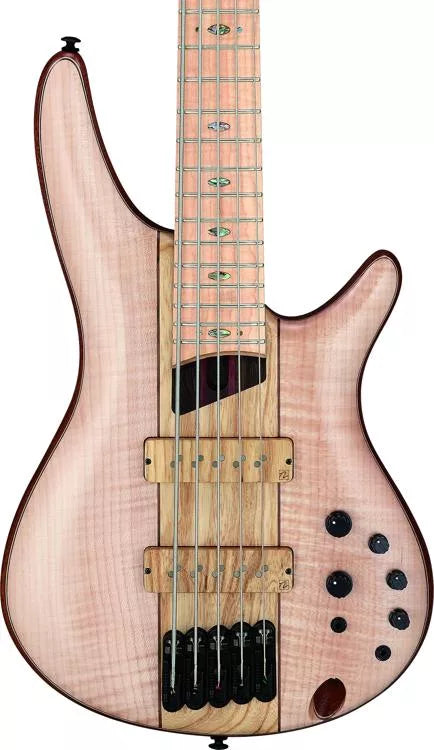 Ibanez Premium SR5FMDX2 5-string Bass Guitar (Natural Low Gloss) (DEMO)