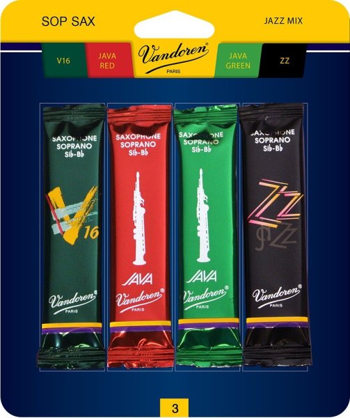 Vandoren SRMIXS3 Soprano Saxophone Jazz Reed Mix Pack - 3