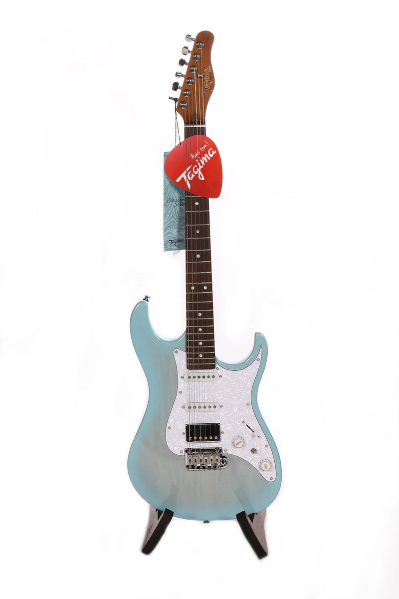 Tagima Stella Oasis-TcblB-DF / PW Guitare électrique (Bureau bleu céleste transparent)