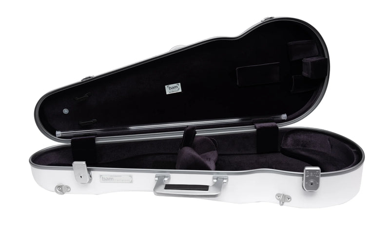 Bam SUP2200XL Supreme Hightech Polycarbonate Contoured Viola Case (White/Silver)