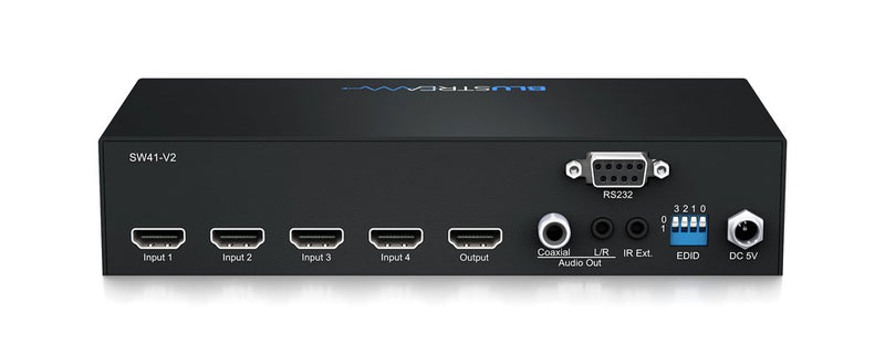 Blustream SW41AB-V2 Commutateur HDMI 4x1 avec répartition audio