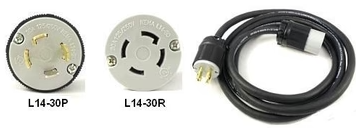 Digiflex PT4-1004-50 Extension Twist-Lock avec connecteurs TL-4 30 A Nema L14-30 - 50'