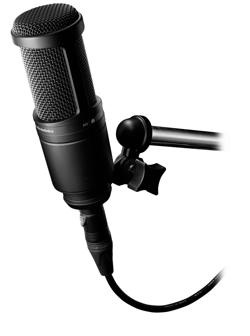 Audio-Technica AT2020 Microphone du studio de condenseur cardioïde (utilisé)