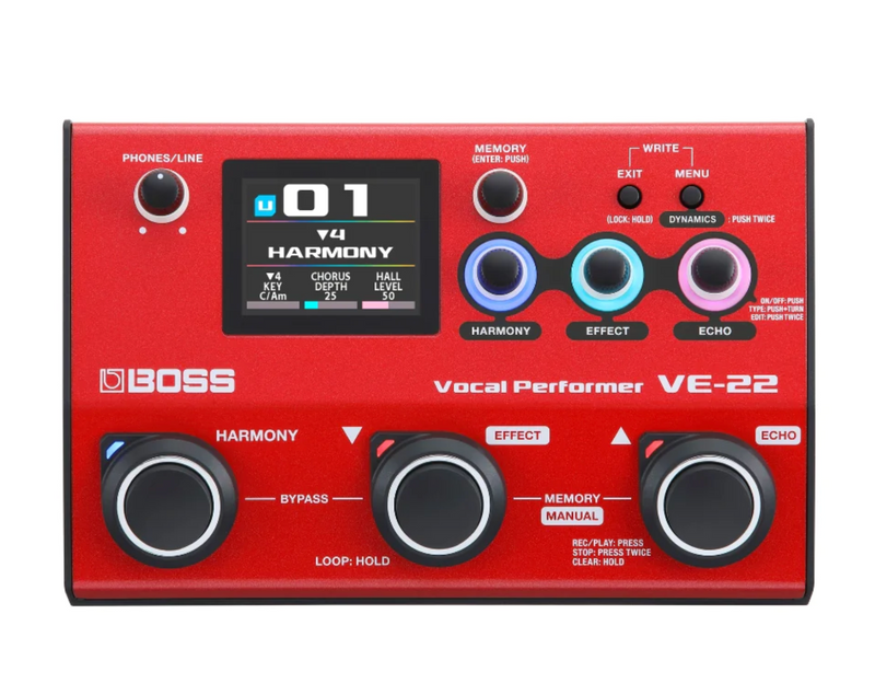 Boss VE-22 Vocal Effects and Professional Microphone Preamp