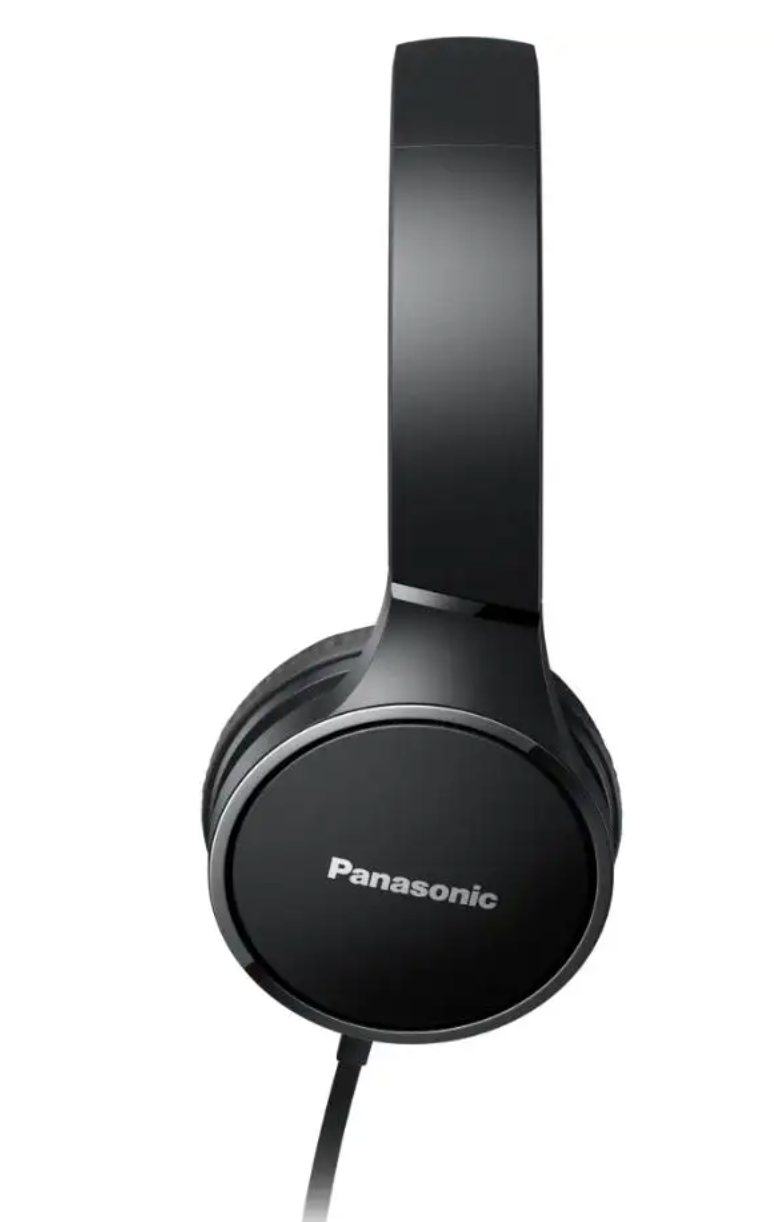 Panasonic RP-HF300M-K Lightweight On-Ear Headphones w/ Mic & Controller - Black