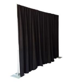 PD Pipe & Drape Velour Drape with Pipe Pocket and Hidden Grommets - 16'x15'