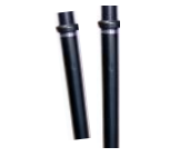 PD Pipe & Drape PD-VU7-12 Vertical Upright Tube with Slip Lock Collar (Black) - 7' to 12'