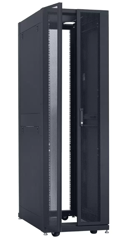 Lowell DAT24-2436-B Data Rack with Doors - 24U x 36"D