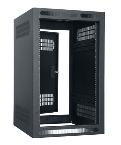 Lowell LER-1827-LRD Enclosed AV Rack Without Rear Door - 18U x 27"D