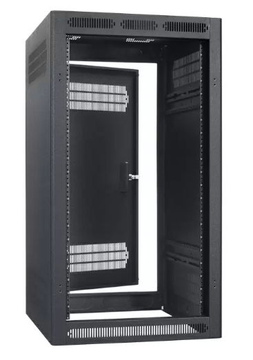 Rack AV fermé Lowell Ler-2127 avec porte arrière - 21U x 27 "D