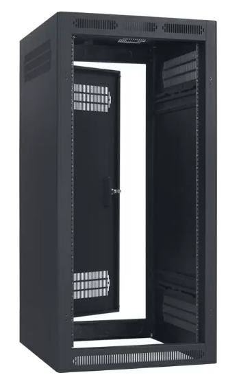 Rack AV enfermé Lowell Ler-2422 avec porte arrière - 24u x 22 "D