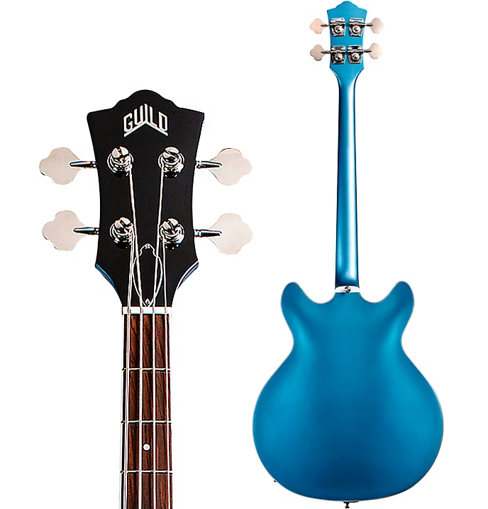 Guild Starfire 1 Guitare de basse électrique à corps semi-creux (Pelham Blue)