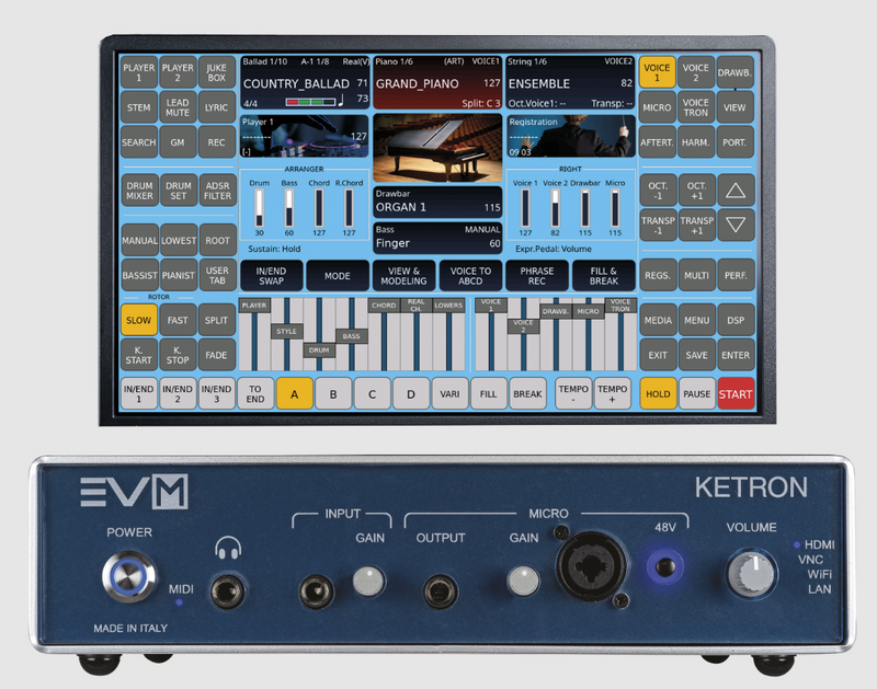 Interface audio du module d'événement Ketron 9Exkevm