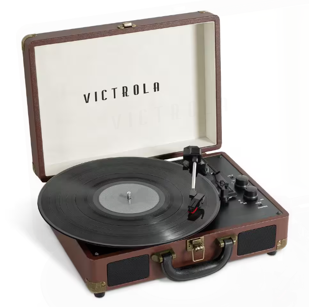 Victrola VSC-400SB-DBR Journey Bluetooth Suitcase Turntable (Dark Brown)