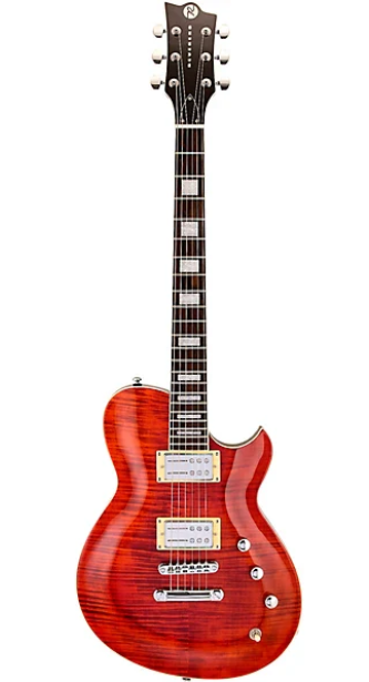 Reverend ROUNDHOUSE RA FM Electric Guitar (Transparent Wine Red)